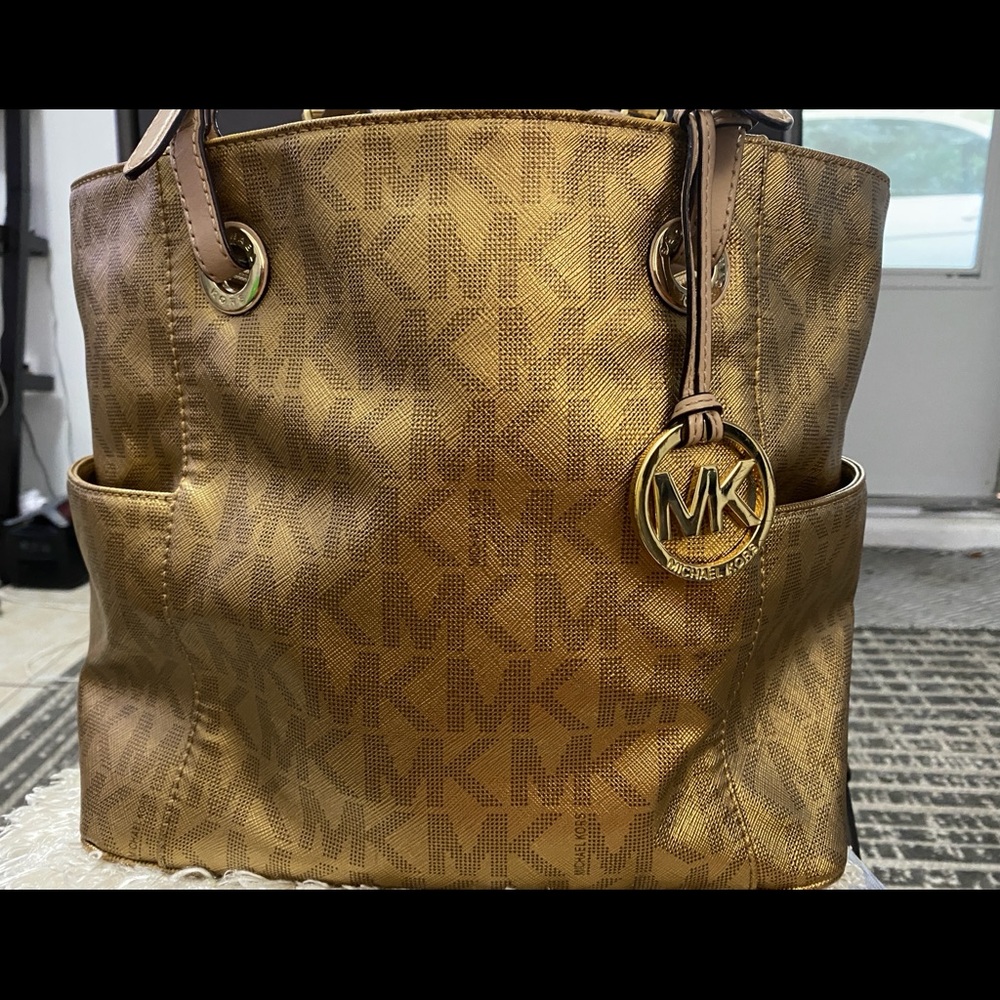 Vintage Michael Kors Jet Set Travel Large Top Zip Shoulder Tote